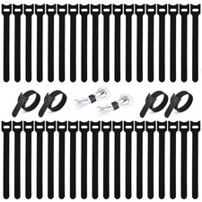 BALABALA 100PCS Cable Ties 6 Inch, Reusable Hook and Loop Straps for Cord Manage picture