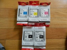 2021 GENUINE SET 5 Canon PFI-102MBK/CYK 104M INK IPF500 IPF600 IPF700 NEW SEALED picture