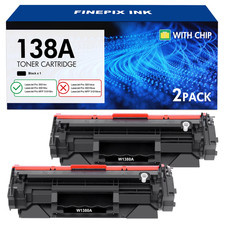 2-PACK -138A W1380A Black Laser Toner Cartridge for LaserJet 3001 MFP 3101 picture