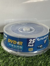 Fujifilm DVD+R 4.7GB 120 Min 4x 25 Pack Spindle Blank Recordable Discs New Video picture