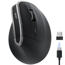 Acer Ergonomic Vertical Wireless Mouse Large 58 Degree 2.4G USB A 1600 DPI picture