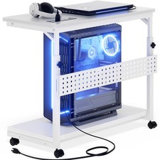 Computer Tower Stand with Outlets, PC Tower Stand for Floor, 32