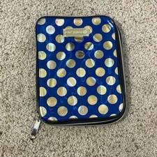 Betsy Johnson - iPad case - blue with gold polka dots picture