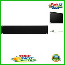 Durable 2U Black Alloy Steel Rack Mount Panel for Network Cabinet Organization picture