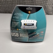 Stratitec 4 - Port USB 2.0 USB HUB AC POWER ADAPTER 6.5 FT USB CABLE NEW picture