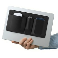 Afterplug 3-Pocket Adhesive Hard Drive Holder for Laptop | Stick-On Black picture