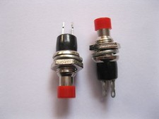 100 pcs SPST Mini Push Momentary Switch Red 250V/3A 125V/6A Nomal ON Push OFF picture