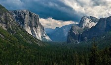 Landscape yosemite national park valley cliff mountains Custom Gaming Mat Desk picture
