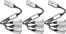 USB 3 Port Splitter Cable, 1 Male to 3 Female Hub for Fast Charging/Data Sync picture