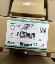 (Box of 10) NEW Panduit UTP28X7BL 7ft Patch Cord T568B CAT 6A 28Awg Solid Black picture