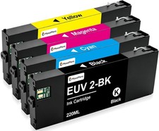 Compatible w/ Roland EUV2 CMYK Ink Cartridges 4-Pack 220ml VersaUV LEF LEC LEJ picture