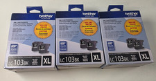 (Lot of 3) Brother LC103BK XL Black Ink 2-Packs Genuine OEM Sealed Exp 10/2021 picture