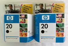 Lot of 2 HP 20 (C6614DN) OEM Black Ink Cartriges NEW/SEALED Expire May 2007 picture