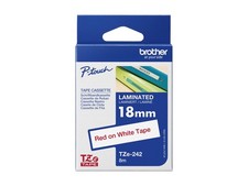 Brother Labelling Tape TZe-242 TZe242 18mm Rosso on White 1pc Printer picture