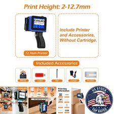 Detachable Handheld Inkjet Printer 12.7mm Mini TIJ for QR Barcode Batch Date picture