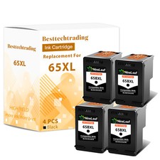4PK 65XL Black Ink Cartridge FOR HP DeskJet 3720 3730 3735 3750 3752 3762 3764  picture