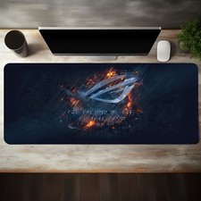 1 Large Electronic Sports Game Mouse Pad, Flame Surround No Text Logo Pattern, picture