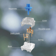 ZhouWang 72PCS Blue Click Switch,Clicker for 3D Prints 、Gaming Keyboards. picture