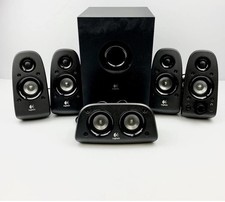 Logitech Z506 Surround Sound 5.1 Home Theater PC Speaker System Subwoofer 6pc VG picture