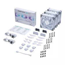 Phanteks D30 Reversed Fan - 3-pack - D30-120 D-RGB 12CM BLACK/White picture