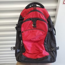 Swiss Army Rolling Backpack Expandable Handle Travel Bag Red Black Victorinox VG picture