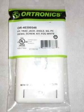 Lot of 2 Ortronics OR-40300548, TracJack Faceplate, Fog White, 2 Port  New picture