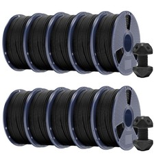 SUNLU 10x1KG ABS Black Filament 1.75mm 3D Printer Filament ABS Black 10KG Strong picture
