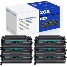 6PK BK CF226A 26A Toner Cartridges Fit for HP Laserjet Pro M402dn M402d Printers picture