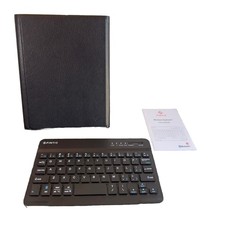 Wireless Keyboard and Faux Leather Case for iPad Mini (FINITE), Black, Tested picture