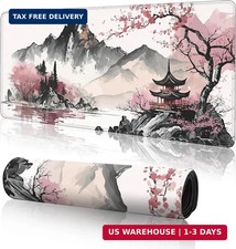 Watercolor Cherry Blossom Large Gaming Mouse Pad,Mouse Pad Gaming 31.5 x 11.8 in picture