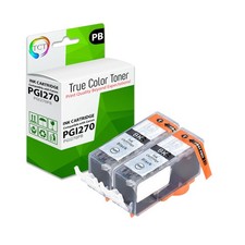 2Pk TCT PGI-270 PGI270 Pigment Black HY For Canon Pixma MG6820 Compatible Ink picture