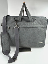 VOOVA Laptop Bag Gray Case Sleeve Briefcase Fleece Lined Waterproof Crossbody picture