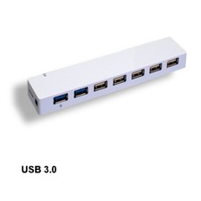 [x10] White USB 7 Port Hub 3.0/2.0 900mA 5Gbps Charge Data Sync for PC Laptop picture