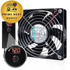 SOTOP IP68 120mm Waterproof Fan with LED Voltage Display Speed Controller,... picture
