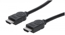Manhattan HDMI Cable, 4K@30Hz (High Speed), 2m, Male to Male, Black, Equivalent picture
