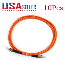 10 Pack ST to FC Fiber Patch Cable 3m 50/125 Multimode Duplex Orange 3mm picture