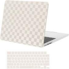 Mac Air 13 Case A2681 Anti-Fingerprint Checker Texture Grid PU Leather Coated picture