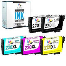 5-Pack CMYi Replacement 220XL Ink Cartridges Fits Epson Expression XP-320 XP-420 picture