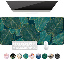 Desk Mat, Ultra Large Mouse Pad, XXL Gaming Mousepad, Green Tropical Leaves Desk picture
