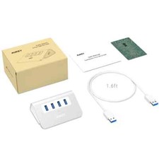 Aukey CB-H5 4-Port USB 3.0 Hub Aluminum Compact & Portable NEW picture