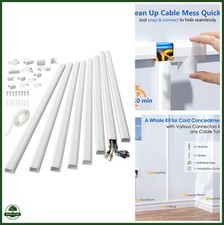 Yecaye TV Cord Hider, 125in Cord Cover, W1.18in H0.6in, White picture
