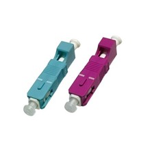 2Pcs SC UPC Male to LC UPC Female OM3 OM4 Adapter Fiber Optical Flange Converter picture