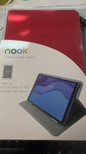 Nook Blue Smart Keyboard 2-Way Cover Stand for 10.0 HD Tablet Red picture