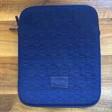 Michael Kors - Logo Navy Blue Neoprene Cushion IPAD Tablet Zip Top 8x10 Case picture