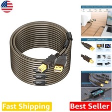 100ft USB 2.0 Printer Cord - Gold Plated, Tangle-Free Nylon, Wide Device Comp. picture