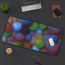 Colorful 3D Dot Sphere Pattern Desk Mat | Gaming Mousepad picture
