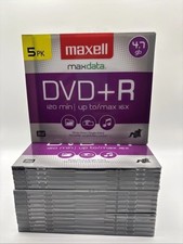 Lot Of 4 - 5 Pack 639002 Maxell DVD Recordable Media - DVD+R - 16x - 4.70 GB picture
