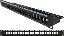 Blank Patch Panel, with Cable Manager, 24 Port, Black picture