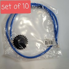 Set of 10 Network Patch Cables 3 FT CAT5E Male Male Blue 350MHZ Non-Booted RJ45  picture