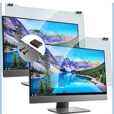 2 Pack 27 Inch Computer Screen Blue Light Blocker UV Hanging Filter Glossy picture